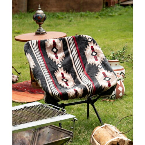 ノマディチェアカバ- NOMADY CCKP430801 BLACK Amina Collection チェアカバー 防寒 秋冬キャンプ リバーシブル