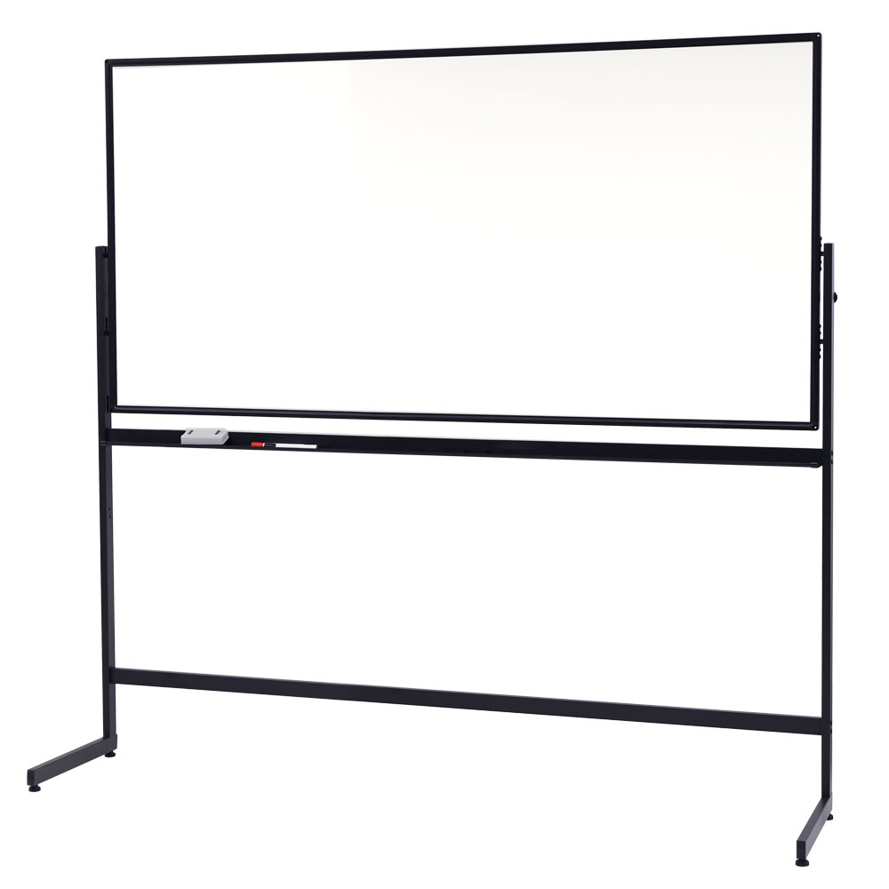 【法人限定】【沖縄・離島配達不可】 ホワイトボード 脚付 片面 スチール NF-WB-SL1890-AW-BK ブラック 幅1800mm Netforce 掲示板 マーカー 粉受 イレーサー付き L字脚 マグネット対応 マグネットボード 無地 オフィス