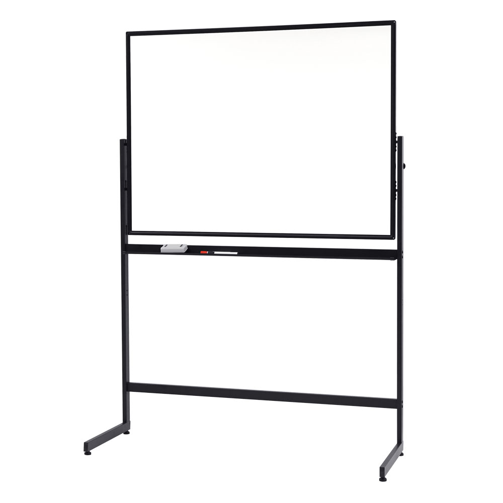【法人限定】【沖縄・離島配達不可】 ホワイトボード 脚付 片面 スチール NF-WB-SL1290-AW-BK ブラック 幅1200mm Netforce 掲示板 マーカー 粉受 イレーサー付き L字脚 マグネット対応 マグネットボード 無地 オフィス