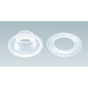 両面ハトメ ポリカーボネート透明 12mm 15組入 PTHPJ12 透明 内径:12mm TRUSCO