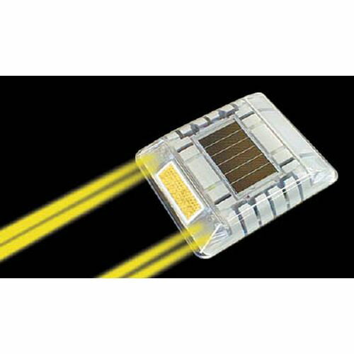 ルミナスアイ・マイティ ソーラー式点滅 片面 LE260A2_2295 黄 キャットアイ