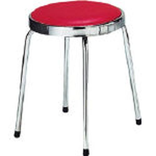 回転スツール ビニールシート T691C_5058 レッド ノーリツ