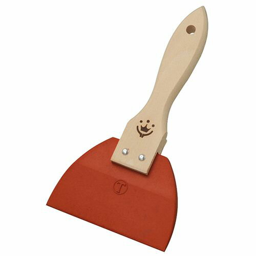 HC柄付ゴムベラ 赤 小 ハンディ・クラウン