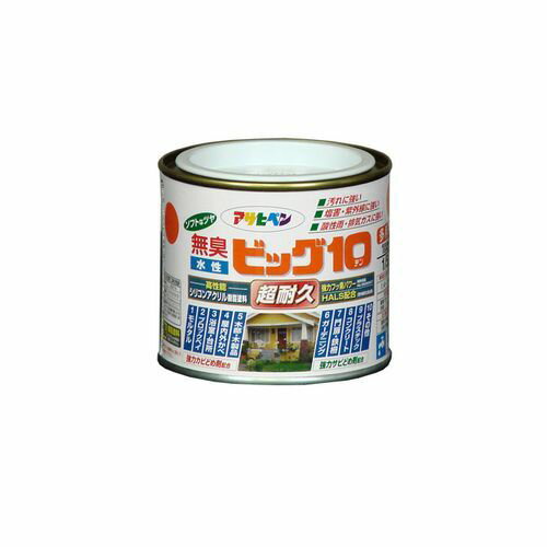 水性 ビッグ10 多用途 1/5L 黒 アサヒペン