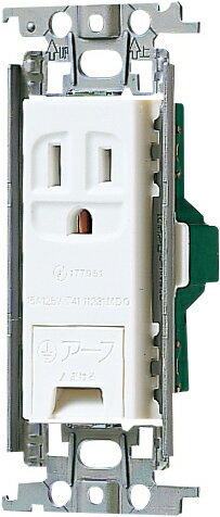 埋込アース付接地コンセント(金属枠付) WTF11313WK コスモシリーズワイド21用配線器具 コスモワイド21