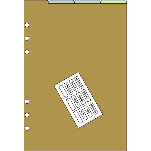 手帳 リフィル カラーインデックス4区分 DAR508 レイメイ藤井