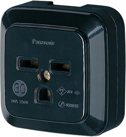 接地2P30A角型コンセント(薄形) WK36301B 施設向工事用配線器具 Panasonic