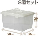 8個セット 収納ケース PRXフリーボックス ハンドル付 35 プロフィックス 収納ケース 衣装ケース おしゃれ 衣類収納 持ち運びできる