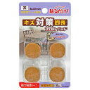 フエルトパッド 丸 粘着タイプ FU-602 茶 22mm 和気産業