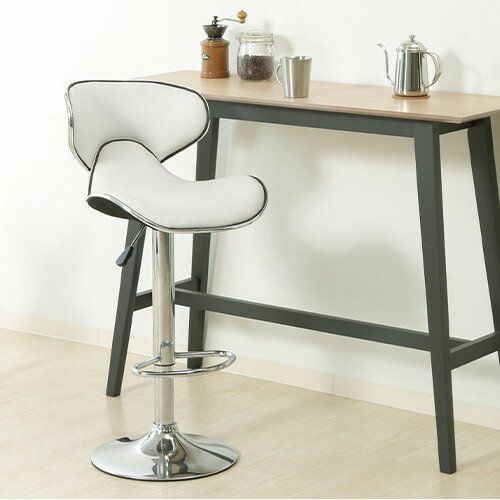 カウンターチェア シェル 80915 ホワイト 不二貿易