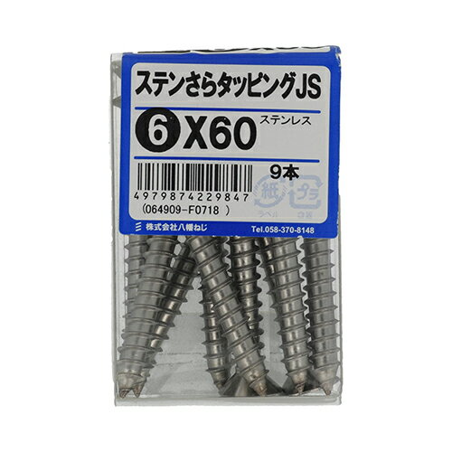 ステン皿タッピング 6×60 ユニクロ 6×60mm