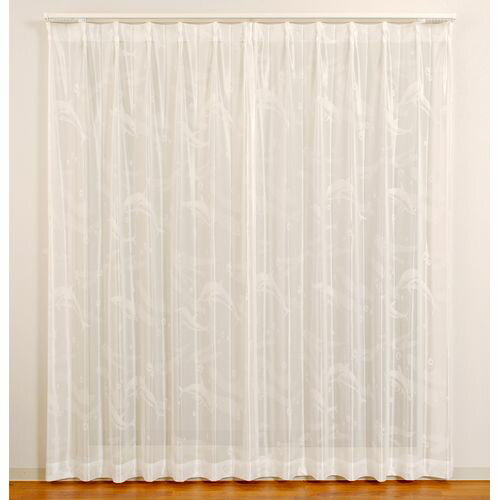 レース ドルフィンレース 2枚入 ホワイト 100×176cm ユニベール