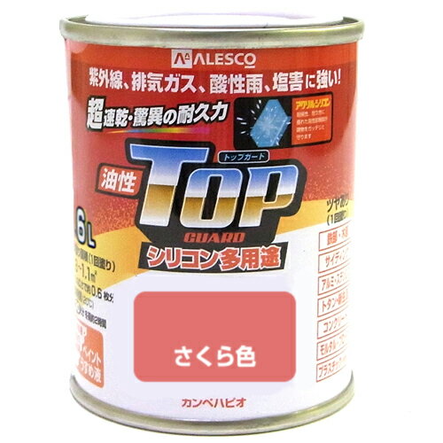 油性 シリコン多用途 トップガード 1.6L さくら色 カンペハピオ