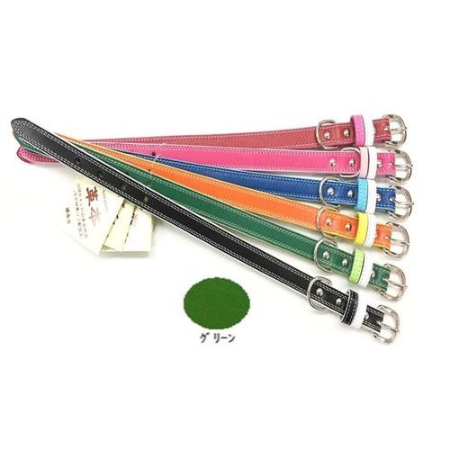 Wレザーカラー グリーン #24 マイスター