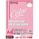 コピー&プリンタ用紙 A4 100枚 HCP-4101-P ピンク ナカバヤシ