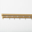 【法人限定】静音角型伸縮カーテンレール ナチュラル 2Mダブル ナチュラル 2Mダブル フルネス