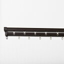 【法人限定】静音角型伸縮カーテンレール ダーク 2Mダブル ダーク 2Mダブル フルネス