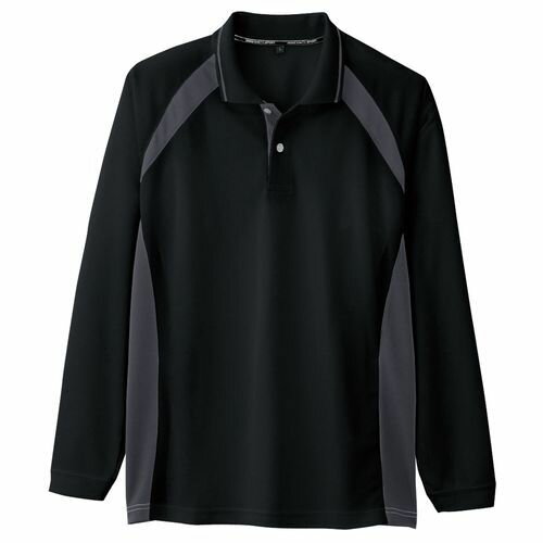 長袖ポロシャツ（吸汗速乾） AS-1628 ブラック 4L ブラック 4L コーコス信岡