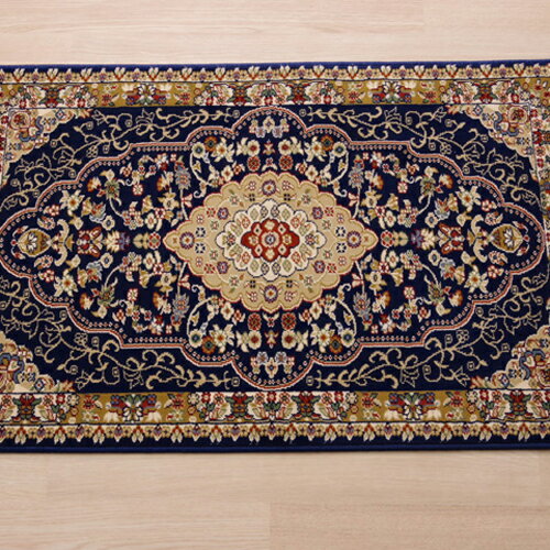 ウィルトン織 玄関マット 『ベルミラ』 ネイビー 約70×120cm ネイビー 約70×120cm IKEHIKO