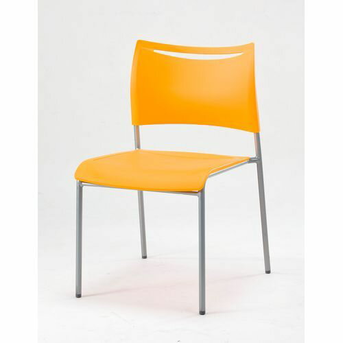 ミーティングチェア LTS-4Z オレンジ 495X545X790mm アイリスチトセ