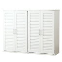 ルーバー式シューズボックス 幅60cm・2個セット SLB-9060-2SET--WH ホワイト 2個セット ホワイト 2個セット ホームテイスト ルーバーシュ...
