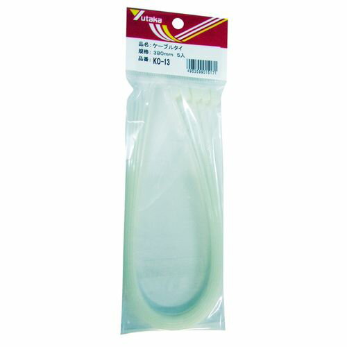 ケーブルタイ 5本入り KO13 7.6mm×380mm ユタカメイク