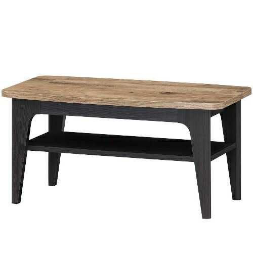 ヴィンテージ風テーブル VNT-8040T ブラウン 白井産業 幅80cm ローテーブル センターテーブル 机 棚付き 一人暮らし インダストリアル 古材風 北欧 アンティーク