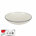 渕彩 クリーンコート丸深皿<M>ホワイト&ネイビー K-6322 丸深皿M パール金属