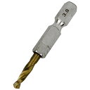 六角軸チタンコーティング鉄ドリル 極短 3.8mm 穴あけサイズ:3.8mm SK11
