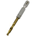 六角軸チタンコーティング鉄ドリル 微短 4.5mm 穴あけサイズ:4.5mm SK11