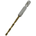 六角軸チタンコーティング鉄ドリル 普通 3.0mm 穴あけサイズ:3.0mm SK11