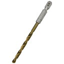 六角軸チタンコーティング鉄ドリル 普通 4.5mm 穴あけサイズ:4.5mm SK11