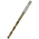 六角軸チタンコーティング鉄ドリル 普通 5.0mm 穴あけサイズ:5.0mm SK11