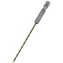 六角軸チタンコーティング鉄ドリル 微長 2.0mm 穴あけサイズ:2.0mm SK11