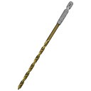 六角軸チタンコーティング鉄ドリル 微長 5.0mm 穴あけサイズ:5.0mm SK11