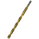 六角軸チタンコーティング鉄ドリル 微長 9.5mm 穴あけサイズ:9.5mm SK11