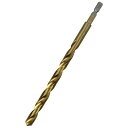 六角軸チタンコーティング鉄ドリル 微長 10.0mm 穴あけサイズ:10.0mm SK11