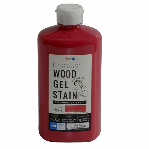 水性WOODジェルステイン 700ml ストロベリーレッド アサヒペン