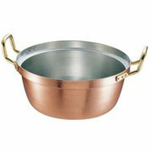 SA銅円付鍋両手(錫引きあり) 33cm 容量7.0(L) TKG