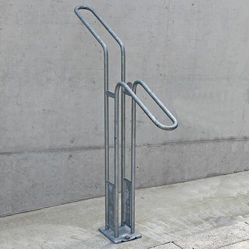 【1台用】独立式自転車ラック スタンド高 CS-H1B-S スチール溶融亜鉛めっき処理 H710 D520mm サイクル..