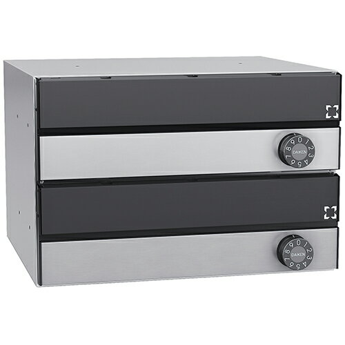 集合郵便受 CSP-131Y-2DK 投入口ステンレスブラック塗装 W360 H240 D300mm ポステック