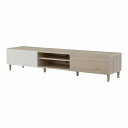 ヘルム テレビ台 ローボード(幅180cm) HM35-180L IV オークホワイト W176xD40xH35cm 4FUL