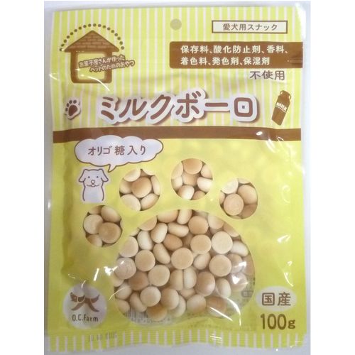 【エントリーで最大P29倍 11日1:59まで】オーシーファーム 無添加ミルクボーロ 100g|ペット用品・フード 犬用品・グッズ 犬用おやつ・お菓子 犬用ビスケット・クッキー・ケーキのサムネイル