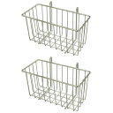 スチールラック用 バスケット(ミニ) 2個セット KS-2512MB メッキ 250x120x130mm エイ・アイ・エス