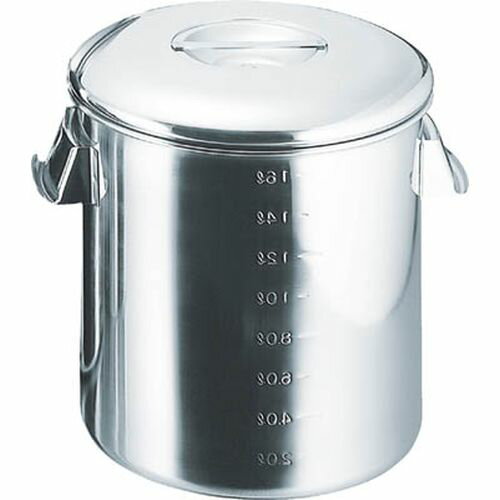 樂天商城 - 18-8 目盛付深型キッチンポット 内蓋式 SH4624D_3181 内径x高さ:240x240mm スギコ