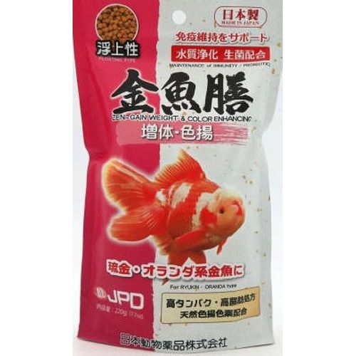 金魚膳 増体・色揚 浮上性 220g （株）ニチドウ