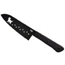Nyammy ねこの包丁 三徳 000AB-5801 ブラック 165mm 貝印