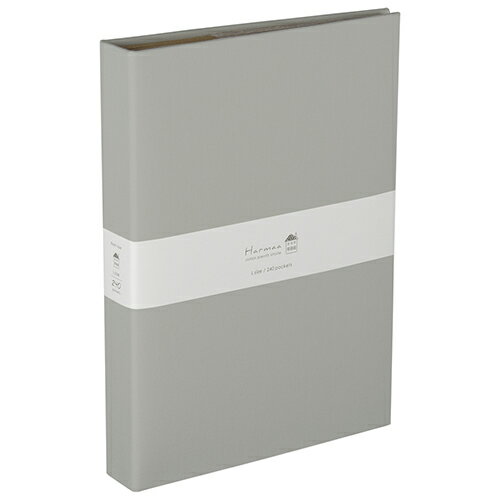 無線綴式3段ポケットアルバム/L判240枚 A-HR3P-101-N グレー ハルマー