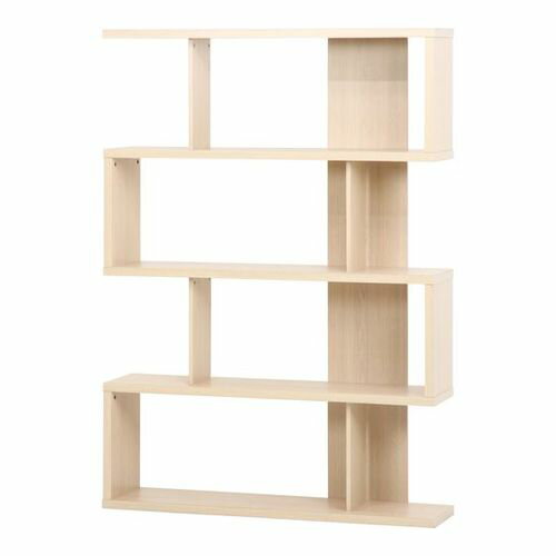 S型ディスプレイシェルフ(H2439) 97534 ホワイトウォッシュ 不二貿易