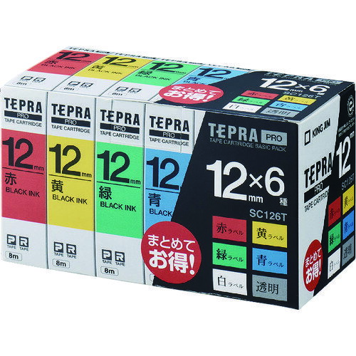 「テプラ」PROテープ ベ−シックパック SC126T テープ幅:12mm キングジム